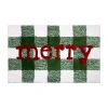 Avanti Merry Plaid Bath Rug In Green