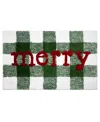 Avanti Merry Plaid Polyester Bath Rug, 20" X 32" In Green