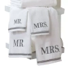 Avanti "mr. & Mrs." Bath Towels In White