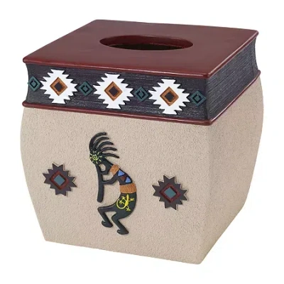 Avanti Navajo Dance Tissue Box Cover In Sand