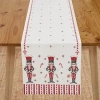 Avanti Nutcracker Candy Holiday Table Runner In White