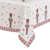 Avanti Nutcracker Candy Holiday Tablecloth In White