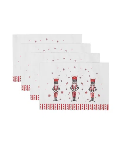 Avanti Nutcracker Candy Placemats, Set Of 4 In Multi