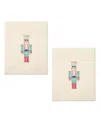 Avanti Nutcracker Cotton Hand Towel Set, 28" X 16" In Ivory
