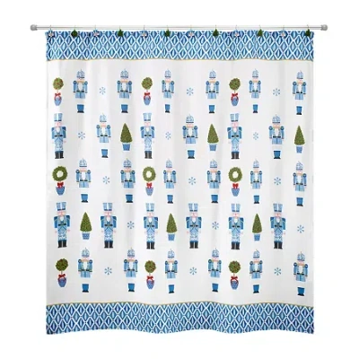 Avanti Nutcracker Trellis Shower Curtain In Blue
