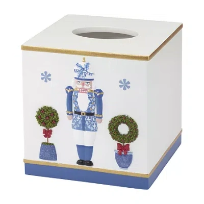 Avanti Nutcracker Trellis Tissue Box Cover In White