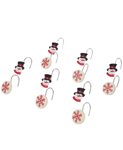 Avanti Patchwork Plaid 12-piece Resin Shower Hooks In Multi