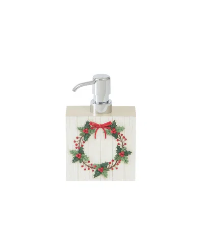 Avanti Patchwork Plaid Resin Lotion Dispenser In White