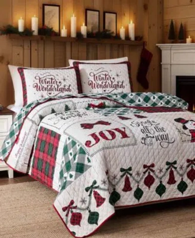 Avanti Patchwork Plaid Reversible 3 Pc. Quilt Set In Multi