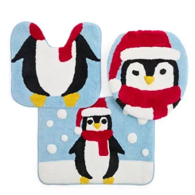 Avanti Penguin 3-pc. Bath Rug Set In Blue