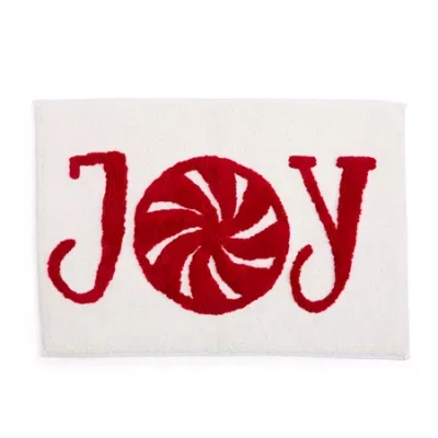 Avanti Peppermint Bath Rug In White