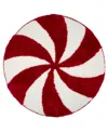 Avanti Peppermint Candy Round Bath Rug, 29" Round In Red