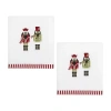 Avanti Peppermint Nutcracker 2-pc. Embellished Hand Towel In Multi