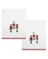 Avanti Peppermint Nutcracker Cotton 2-pc. Bath Towel Set, 52" X 27" In White