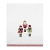 Avanti Peppermint Nutcracker Embellished Holiday Bath Towel In White
