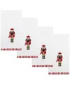 Avanti Peppermint Nutcracker Fingertip Cotton 4-pc. Fingertip Towel Set, 18" X 11" In White