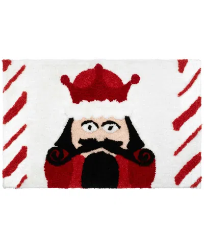 Avanti Peppermint Nutcracker Polyester Bath Rug, 30" X 20" In Multi