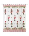Avanti Peppermint Nutcracker Polyester Shower Curtain, 72" X 72" In Multi