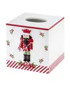 Avanti Peppermint Nutcracker Resin Tissue Cover In Multi