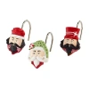 Avanti Peppermint Nutcracker Shower Curtain Hooks In Red