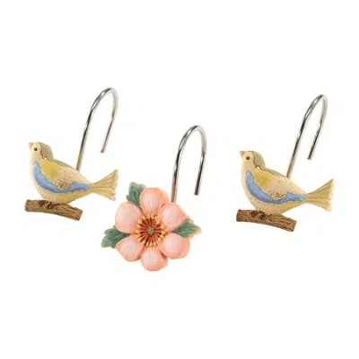 Avanti Pretty Birds Shower Curtain Hooks In Multi
