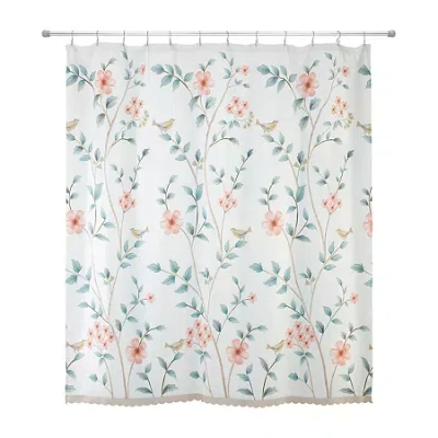 Avanti Pretty Birds Shower Curtain In White