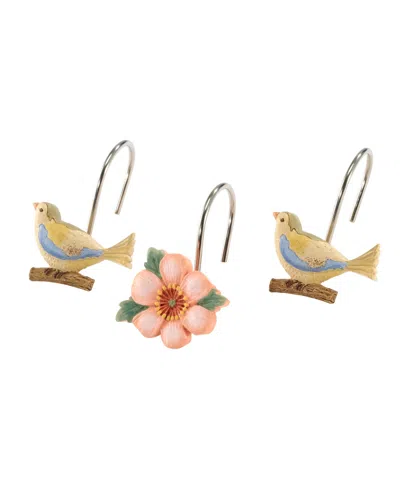 Avanti Pretty Birds Shower Hooks, Set Of 12 In Multi