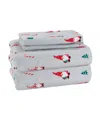Avanti Printed 100% Brushed Cotton Flannel 4-pc.sheet Set, King