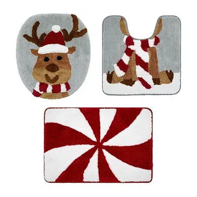 Avanti Reindeer 3-pc. Bath Rug Set In Gray