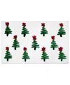 Avanti Ribbon Tree Polyester Bath Rug, 20" X 32" In White