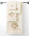 Avanti Rosefan Embroidered Cotton Bath Towels In Ivory