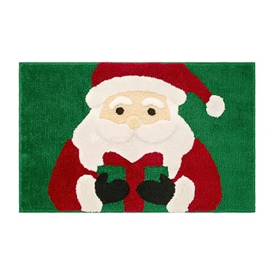 Avanti Santa Gift Bath Rug In Green