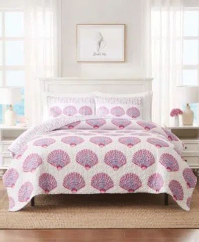Avanti Scallop Shell Reversible Quilt Sets In Pink