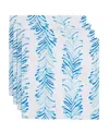 Avanti Seagrass Stripe Water-resistant Indoor And Outdoor Placemats, Set Of 4, 13" X 19" In Blue