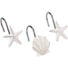 Avanti Sequin Shell Shower Curtain Hooks In White