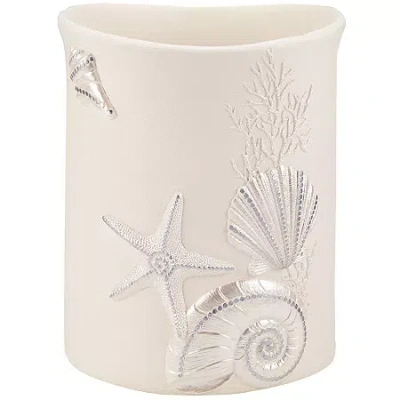 Avanti Sequin Shell Wastebasket In Neutral