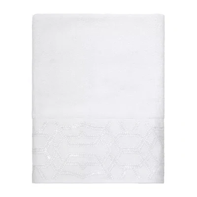 Avanti Serafina Geo Linear Bath Towel In White