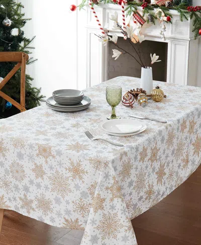 Avanti Snowflakes Rectangle Tablecloth, 60" X 120" In White
