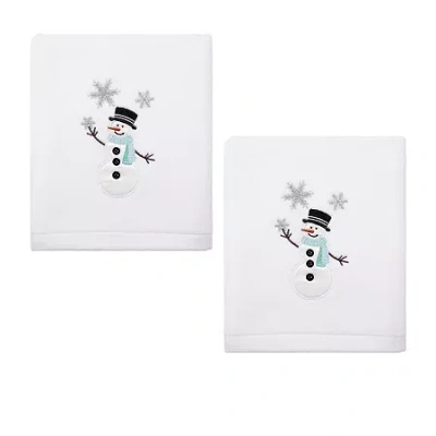 Avanti Snowman 2-pc. Hand Towel In White