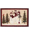 Avanti Snowman Gathering Bath Rug In Multi
