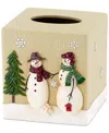 Avanti Snowman Gathering Holiday Resin Tissue Box Cover In Multi