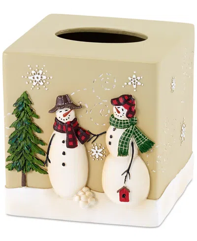 Avanti Snowman Gathering Holiday Resin Tissue Box Cover In Multi