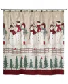 Avanti Snowman Gathering Holiday Shower Curtain, 72" X 72" In Multi