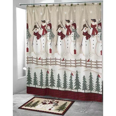 Avanti Snowman Gathering Shower Curtain In Sand