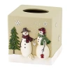 Avanti Snowman Gathering Tissue Box Cover In Sand