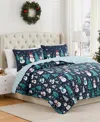 Avanti Snowman Reversible 3-pc. Quilt Set, Full/queen In Blue