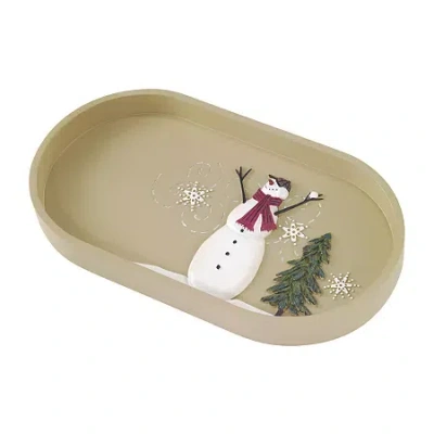 Avanti Snowmen Gathering Vanity Tray In Sand