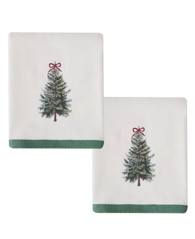 Avanti Snowy Pines Cotton Hand Towel Set, 2-pack In Multi