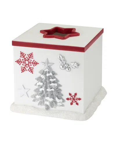 Avanti Sparkle Resin Tissue Box Cover In White