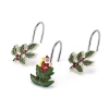 Avanti Spode Christmas Tree Shower Curtain Hooks In Red